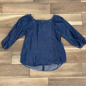 LOFT Indigo Denim Blouse